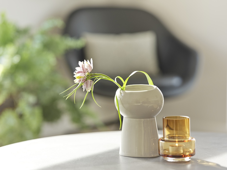 Oval No.65 Vase, gris clair