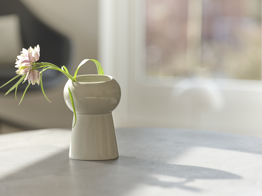 Oval No.65 Vase, gris clair