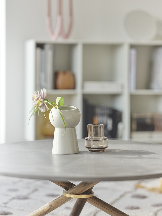 Oval No.65 Vase, gris clair