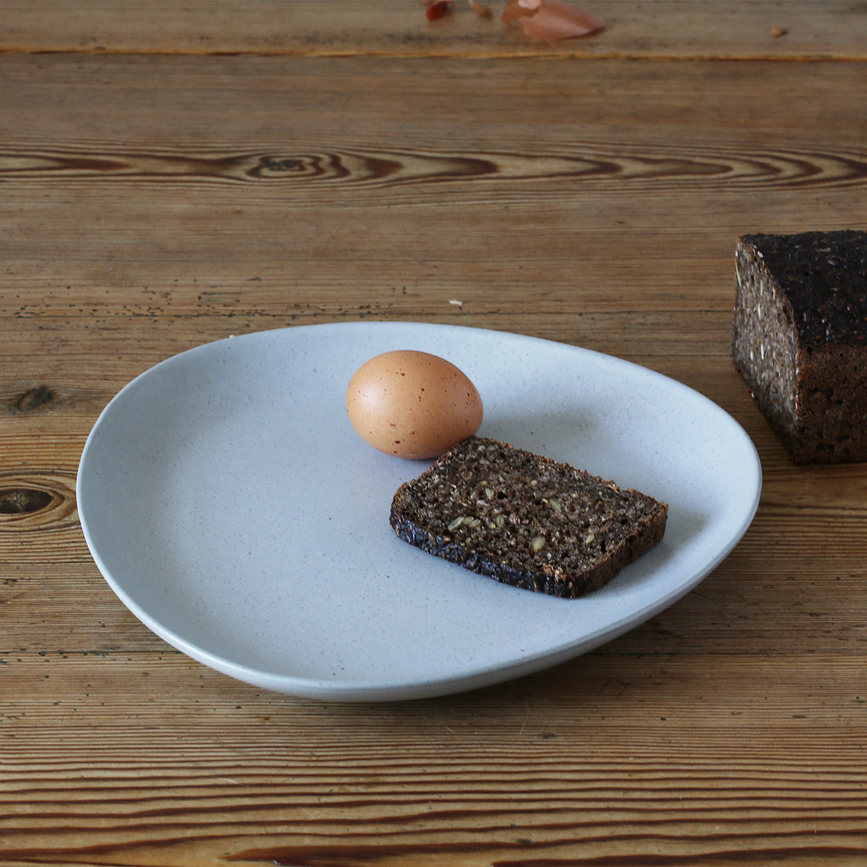 Platos de gres Ro Collection No.35, gris claro, 2 unidades