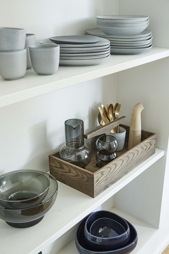 Platos de gres Ro Collection No.35, gris claro, 2 unidades