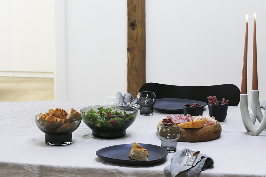 Ro Collection No.35 Assiettes en grès, gris clair, Lot de 2