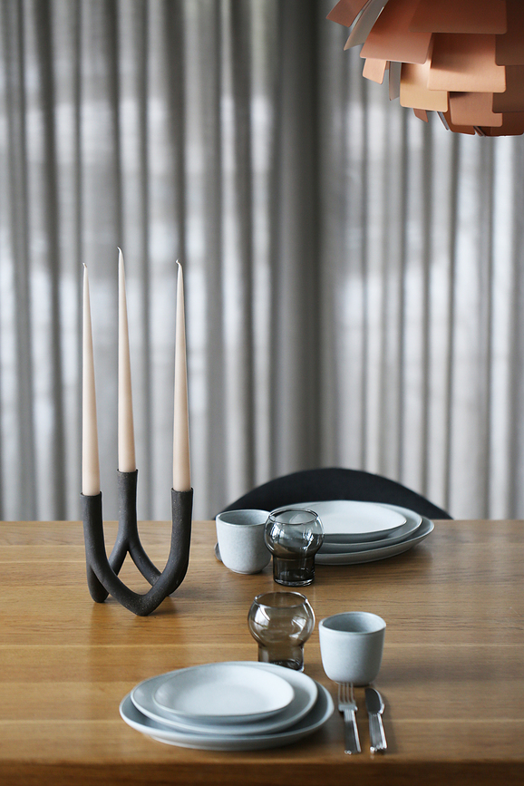 Ro Collection No.35 Assiettes en grès, gris clair, Lot de 2