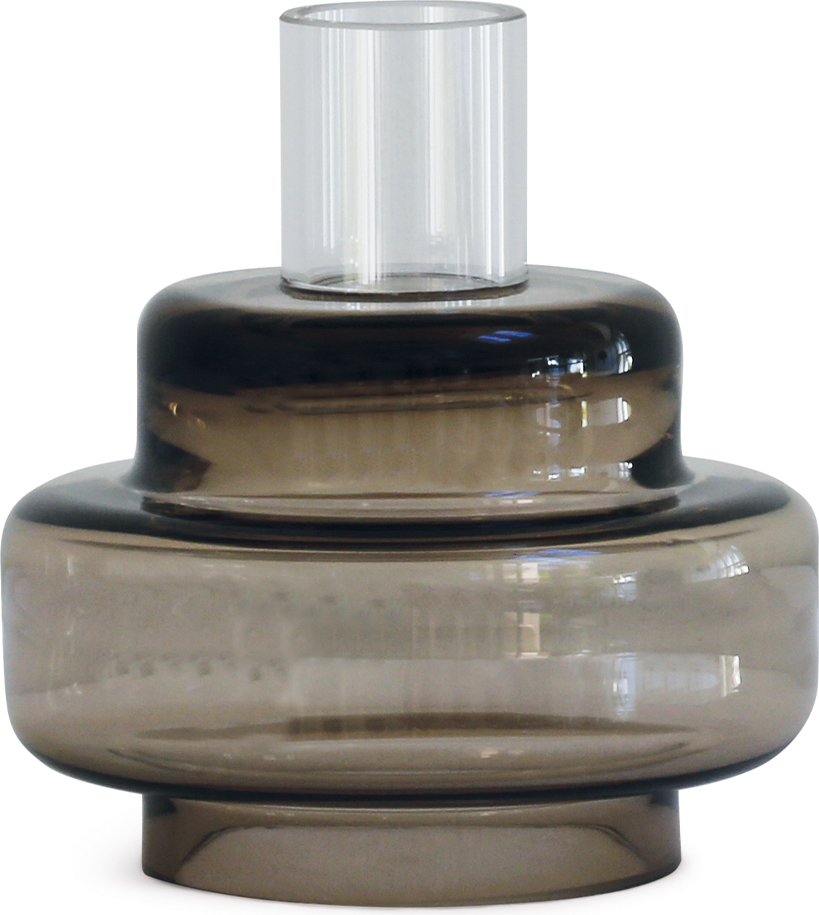 Ro Collection No.54 Kerzenständer braun aus Glas