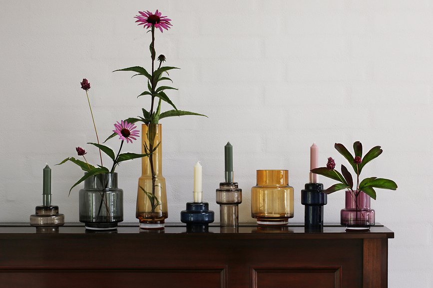 Ro Collection No.54 Bougeoir, en verre, brun