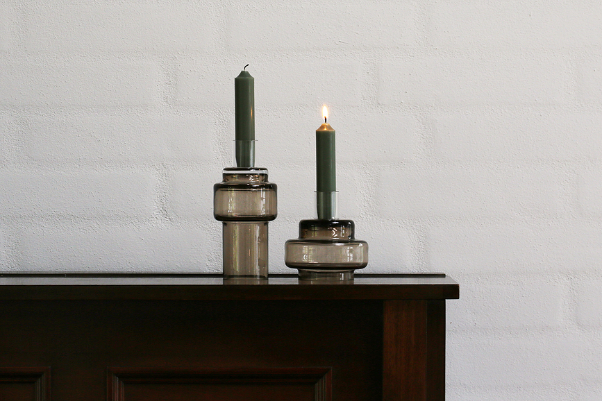 Ro Collection No.54 Bougeoir, en verre, brun