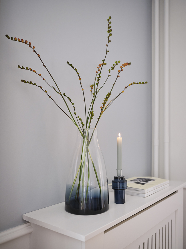 Ro Collection No.55 Bougeoir, indigo, en verre