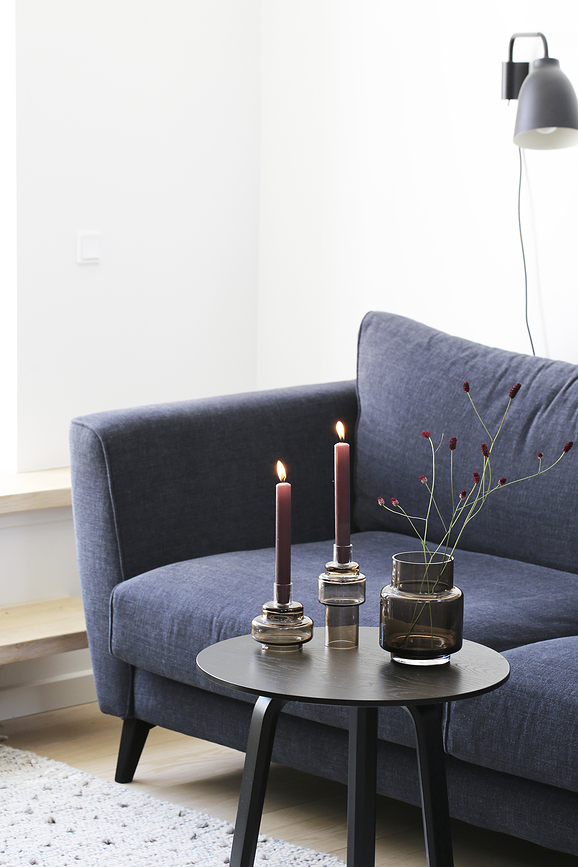 Ro Collection No.55 Svijećnjak stakleni indigo