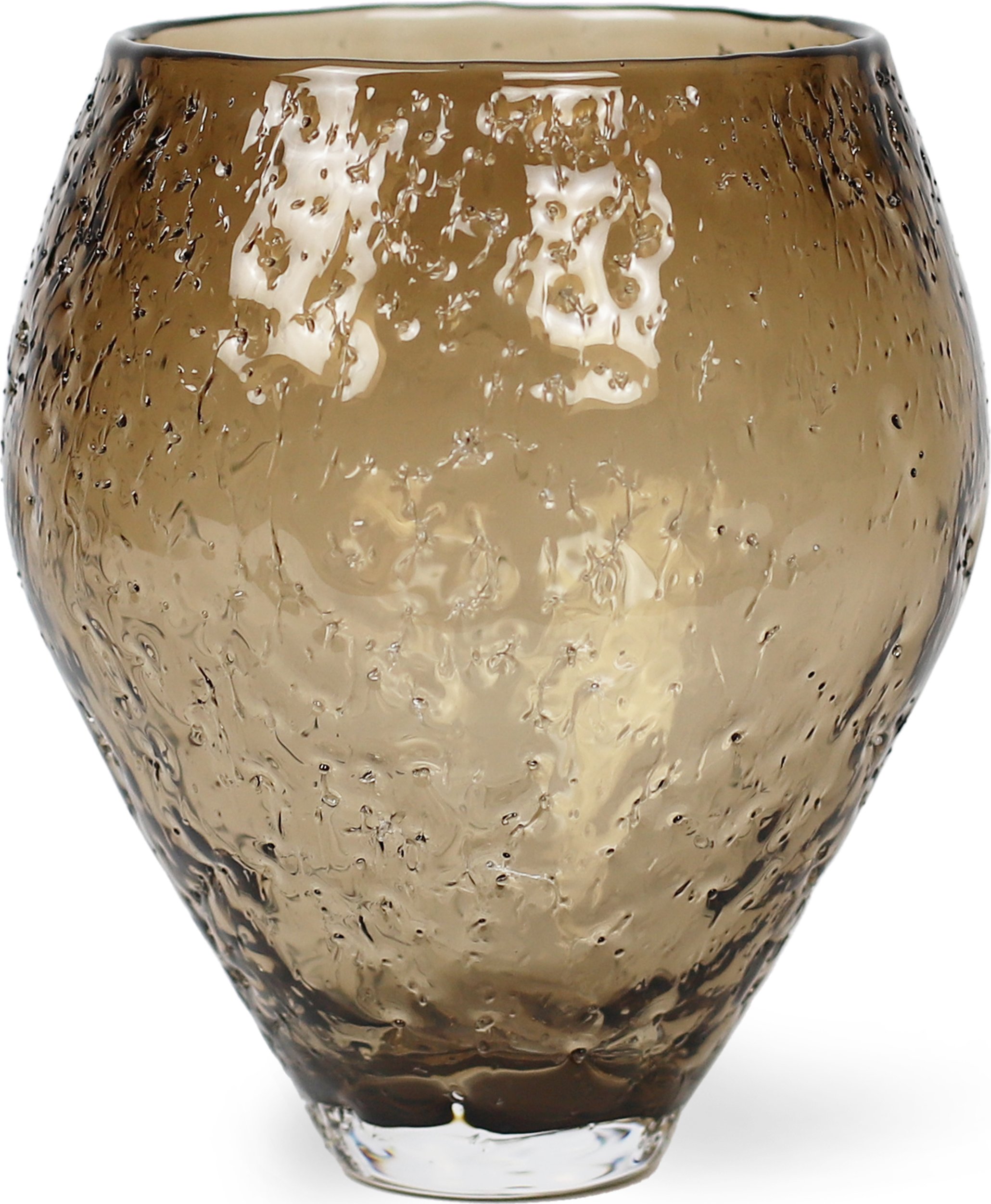 Wazon Crushed Glass 17,7 x 20 cm brązowy