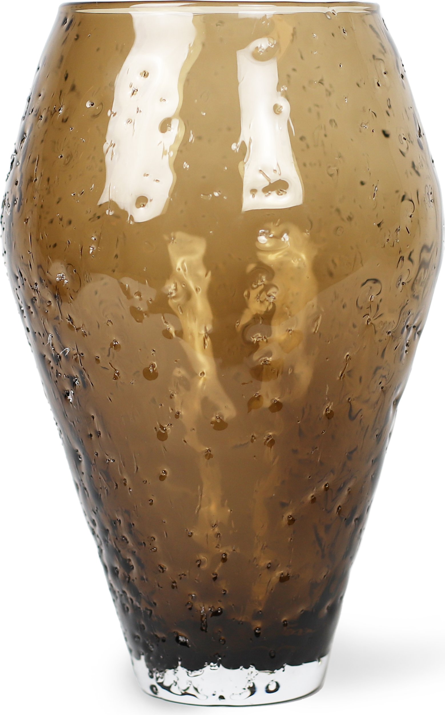 Wazon Crushed Glass 19,2 x 30 cm brązowy