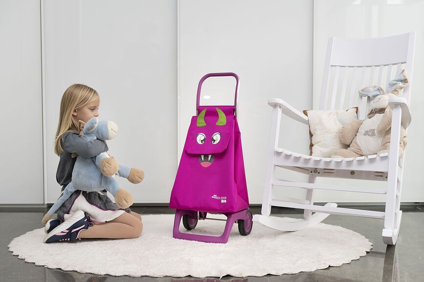 Carro de Compra infantil Rolser Joy 1700 Monster Kid, lima