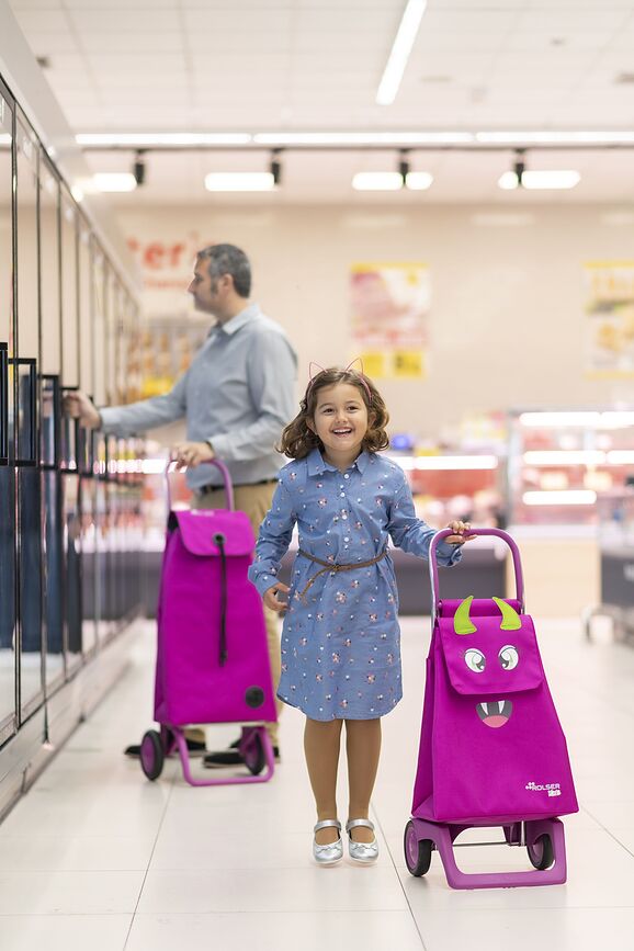 Carro de Compra infantil Rolser Joy 1700 Monster Kid, lima