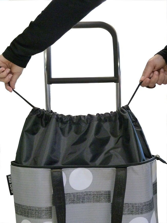 Carro de la Compra plegable Rolser Logic Mini Bag Plus MF, gris grafito