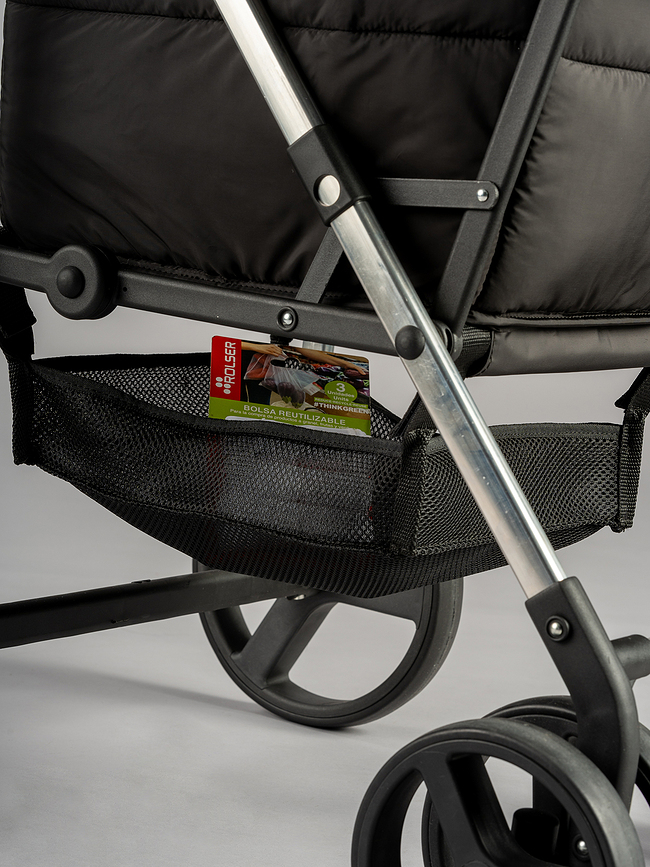 Rolser Basket Polar 4B Chariot de Courses pliable, noir