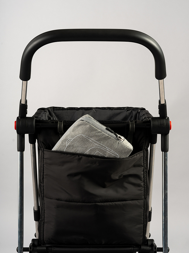 Rolser Basket Polar 4B Chariot de Courses pliable, noir