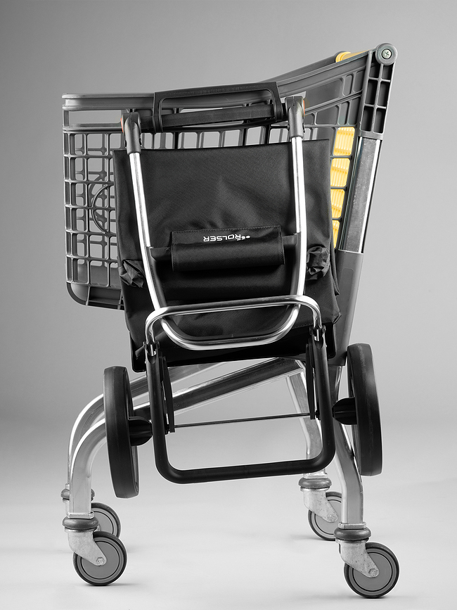 Rolser I-Max Tweed Logic RSG Chariot de courses pliable, noir