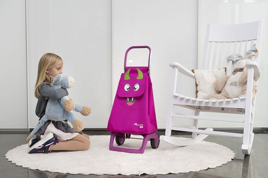 Rolser Joy 1700 Voziček za nakupovanje Monster Kid, limeta