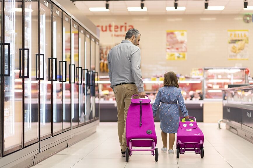 Rolser Joy 1700 Voziček za nakupovanje Monster Kid, limeta