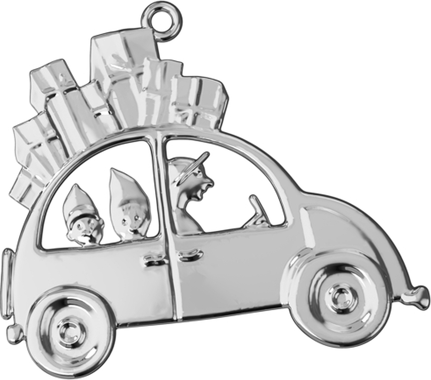 Adorno Navideño coche Karen Blixen, 6,5 cm, plateado