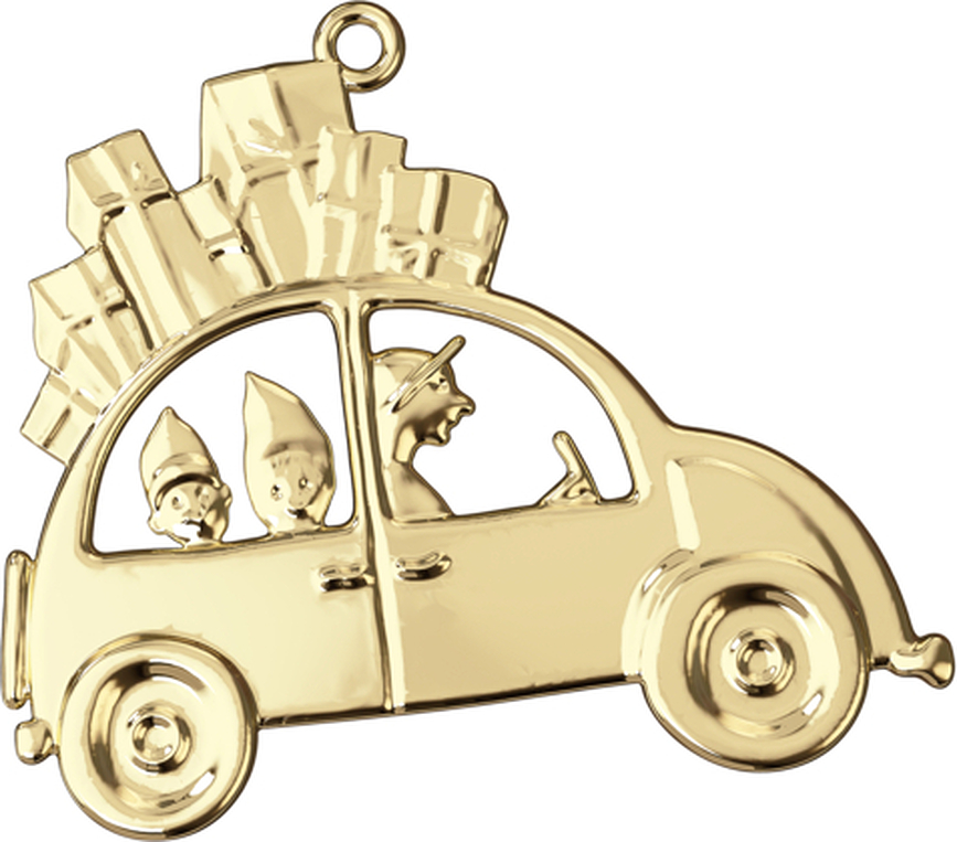 Adorno Navideño coche Karen Blixen, 6,5 cm, plateado