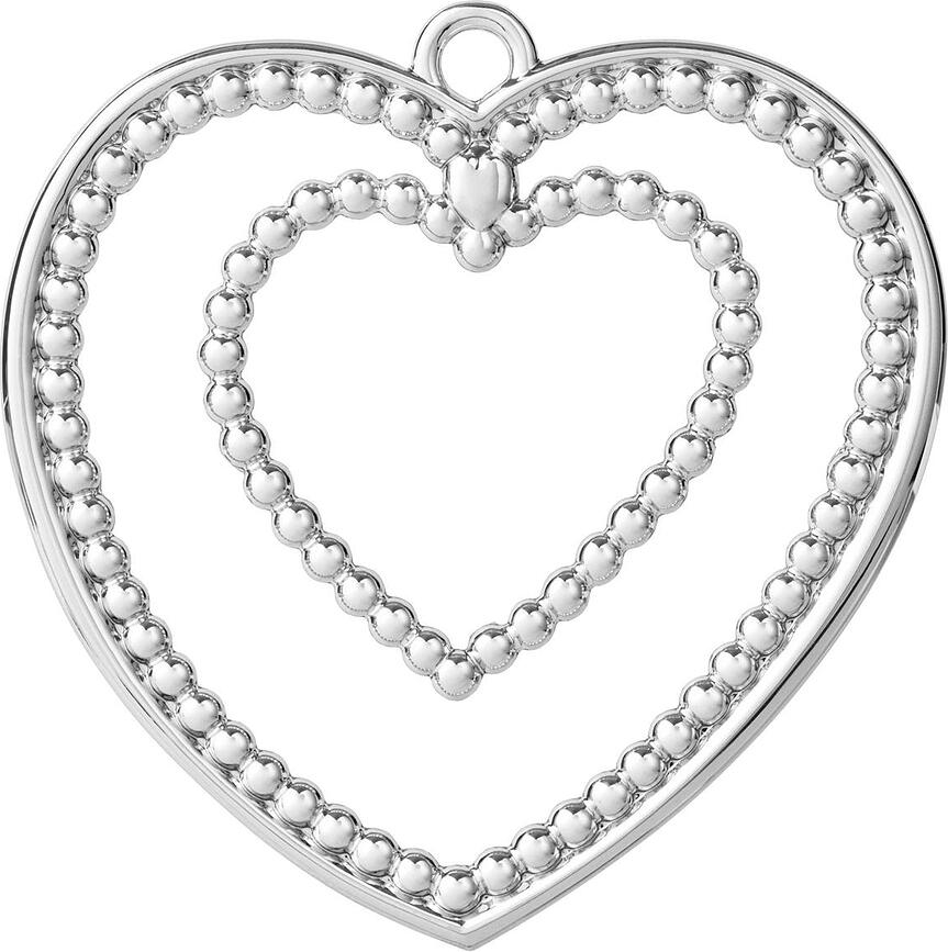 Adorno Corazón de cuentas Karen Blixen, 7 cm, dorado