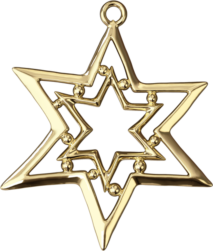 Adorno Estrella Karen Blixen, 8 cm, dorado