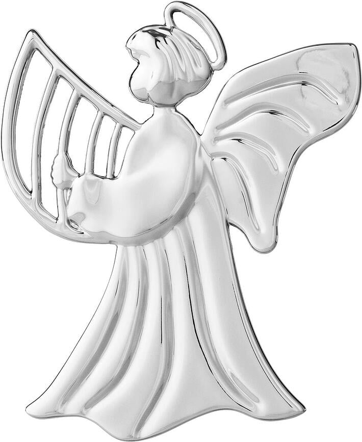 Adorno Ángel con arpa Karen Blixen Cabin Elf, plateado