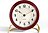 Arne Jacobsen Station Horloge de Table, rouge foncé et blanc