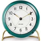 Arne Jacobsen Station Table clock green and white
