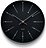 Bankers Horloge murale 21 cm, noire