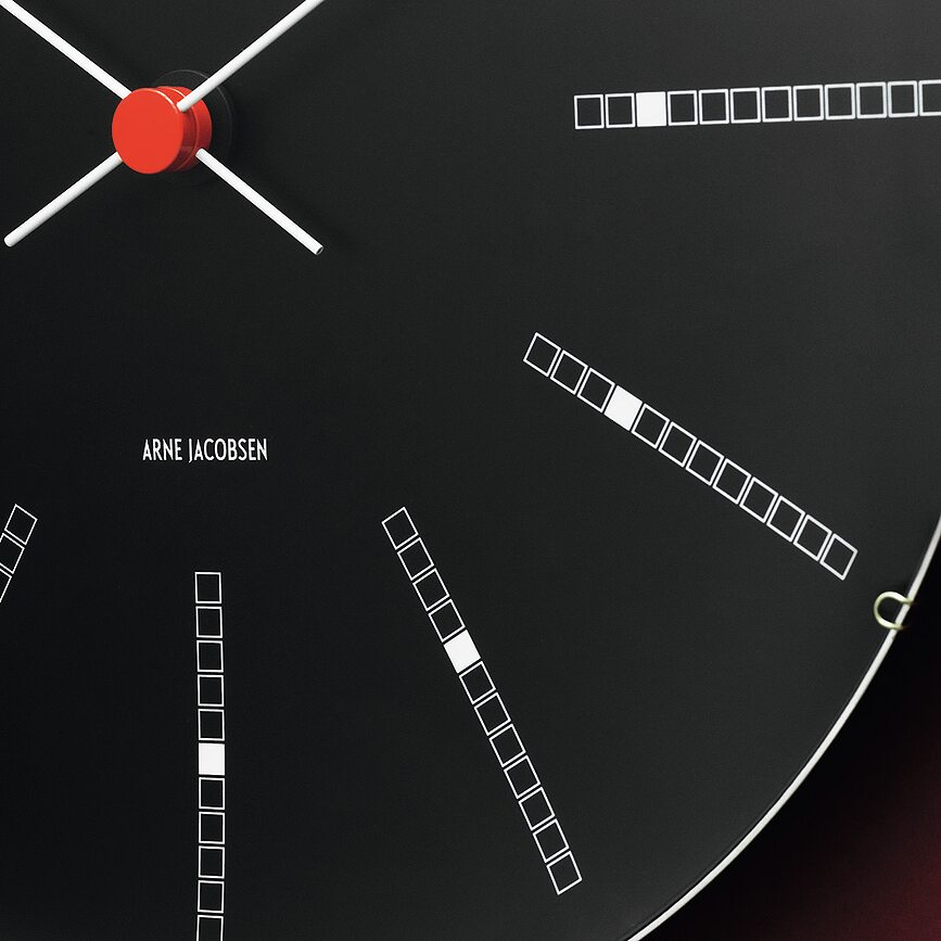 Bankers Horloge murale 21 cm, noire