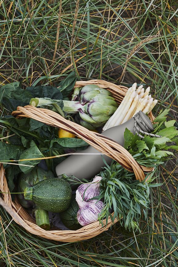 Botella térmica Grand Cru, 500 ml, color arena, con asa