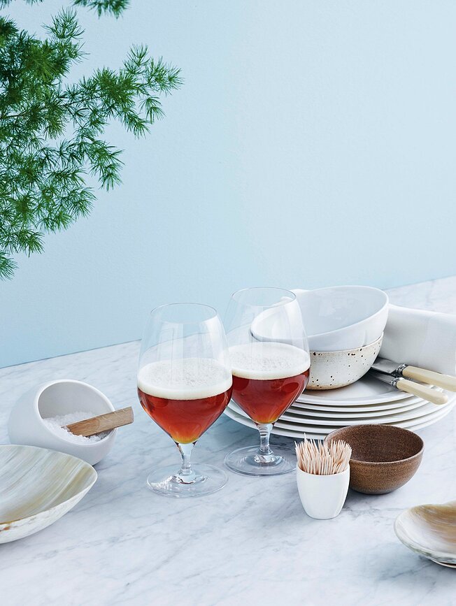 Chopes à Bière, en verre premium, Lot de 2