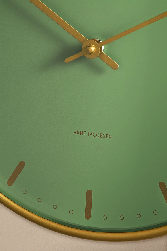 City Hall Wandklok 29 cm, groen