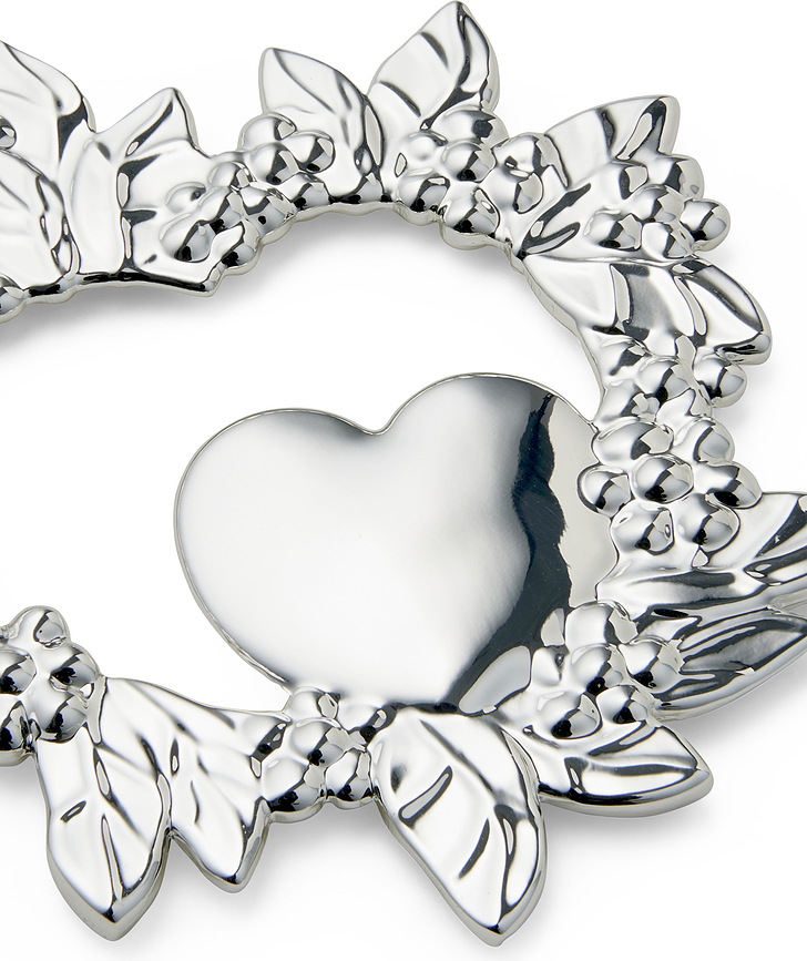 Colgante Navideño Karen Blixen de metal, corona con corazón, dorado