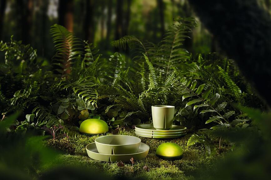 Cuencos de melamina Grand Cru Take, color oliva, 2 unidades