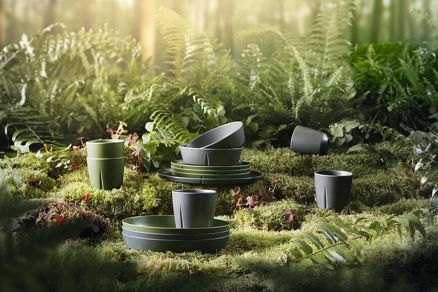 Cuencos de melamina Grand Cru Take, color oliva, 2 unidades