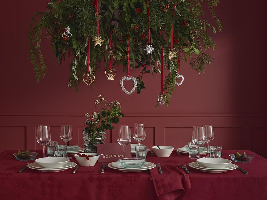 Adorno Corazón con Árbol de Navidad Karen Blixen, plateado