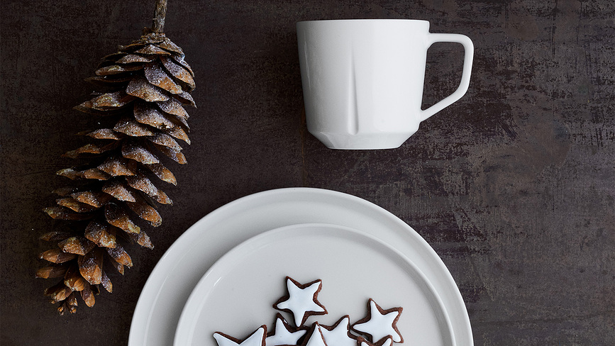 Grand Cru Essentials Assiettes en grès, 25 cm, blanches, Lot de 4