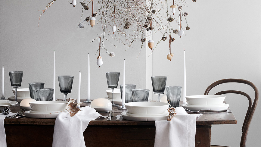 Grand Cru Essentials Assiettes en grès, 25 cm, blanches, Lot de 4