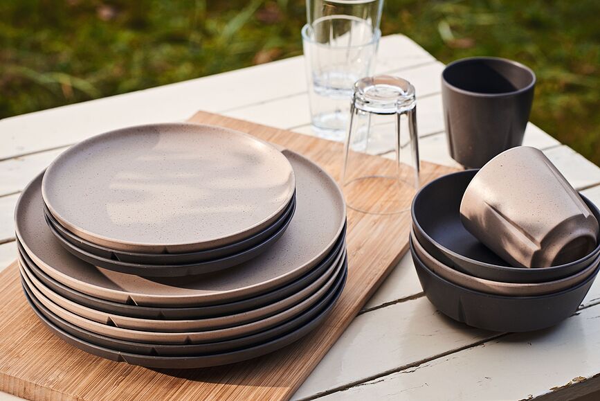 Grand Cru Take Bol en bambou, ocre, Lot de 2