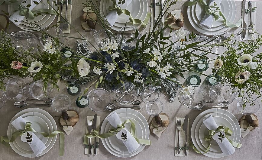 Grand Cru Tanjuri kameni bijeli 27 cm 4 kom.