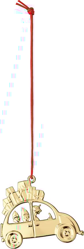 Karen Blixen Božični okrasek avto, 6,5 cm, srebrn