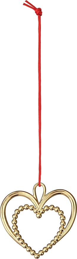 Karen Blixen Božični Okras srce, 6,5 cm, zlati