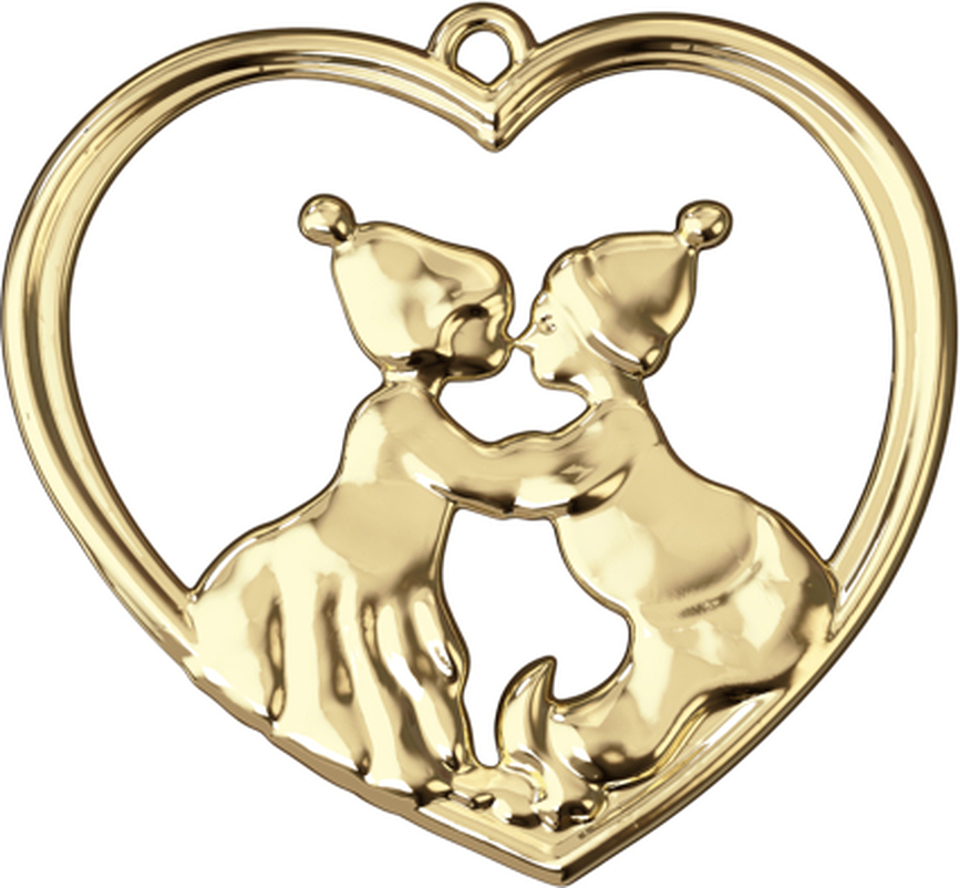 Karen Blixen Božični Okrasek vilinci, 6,5 cm, zlat