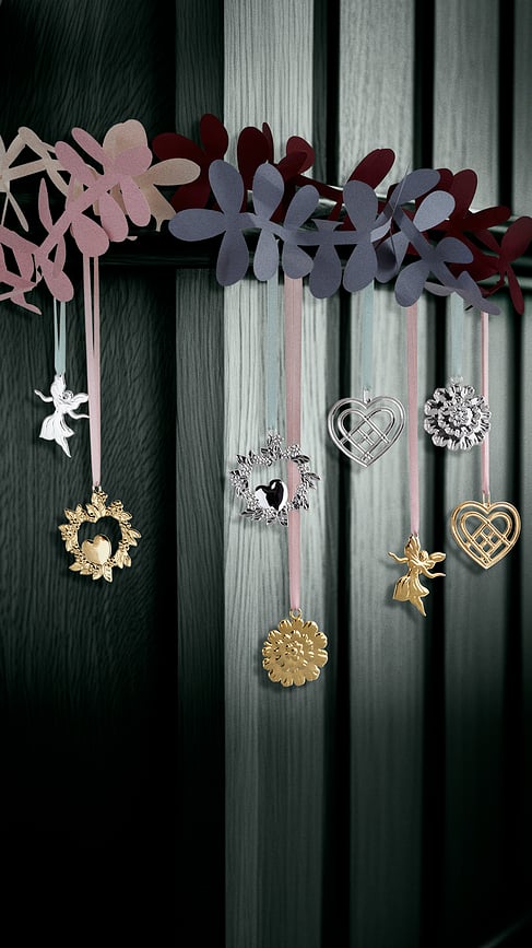 Karen Blixen Viseći Ukras božićni cvijet zlatni