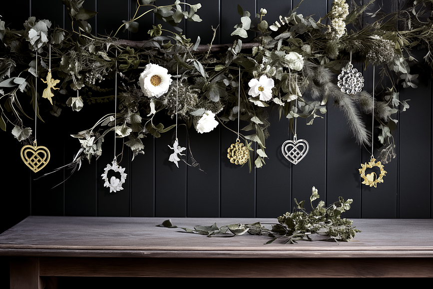 Karen Blixen Suspension de Noël Fleur, dorée