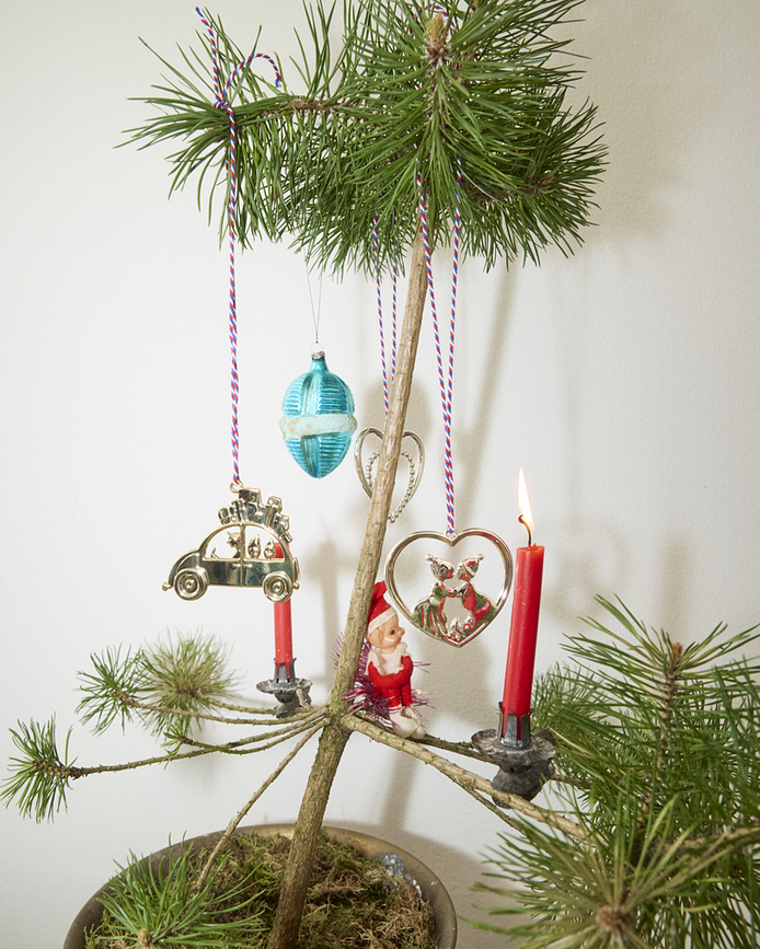 Karen Blixen Ornement de Noël Voiture, 6,5 cm, argenté