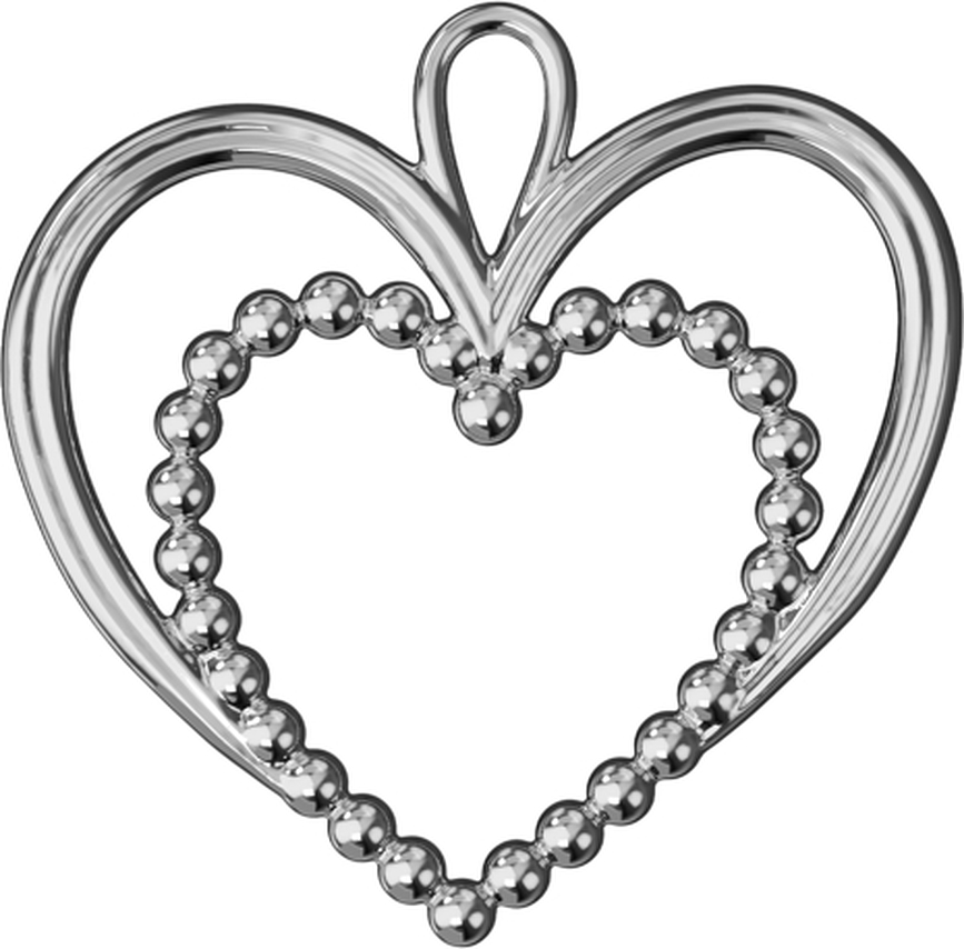 Karen Blixen Božićni Ukras Srce 6,5 cm zlatni