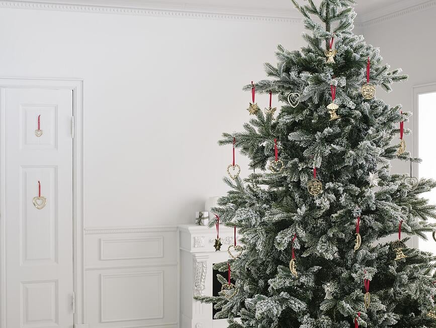 Karen Blixen Ukras božićni srce od kuglica 12 cm srebrni